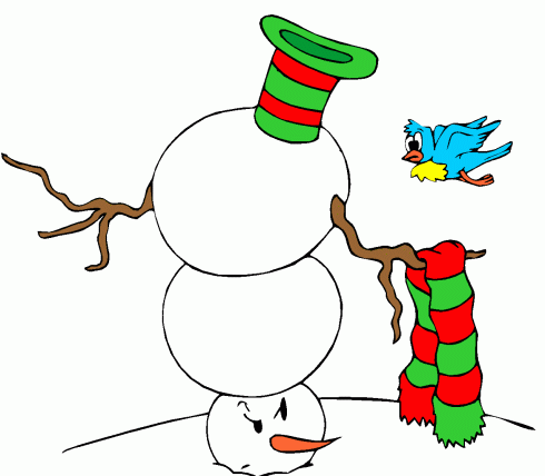 490x428 Animated Snowman Clipart