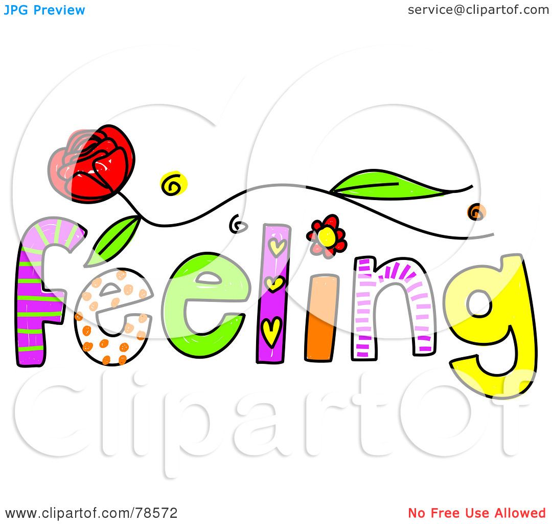 1080x1024 Royalty Free (Rf) Clipart Illustration Of A Colorful Feeling Word