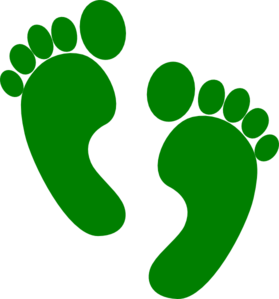 279x299 Green Feet Left Foot Forward Clip Art