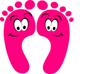 300x261 Pink Happy Feet Clip Art Clipart Panda
