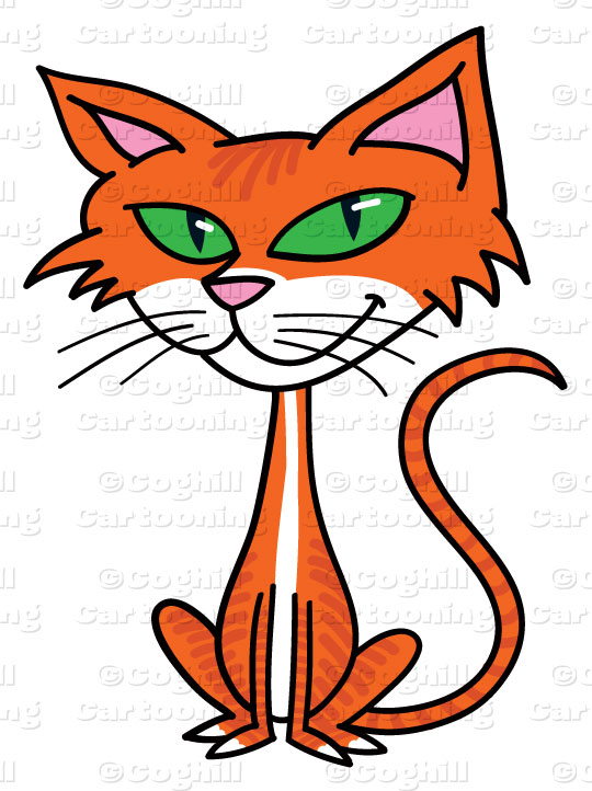 540x722 Cartoon Cat Picture