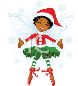 274x300 African American Girl Elf Clipart