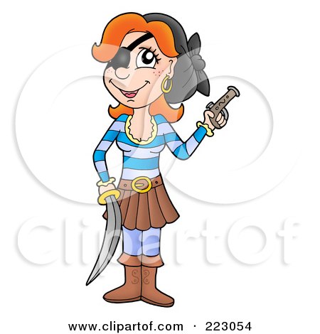 450x470 Royalty Free (Rf) Clipart Illustration Of A Red Haired Female