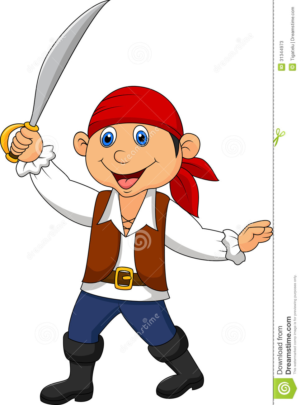 967x1300 Cute Pirate Clipart