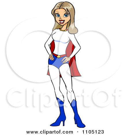 450x470 Clipart Super Hero Woman With Her Hands On Her Hips