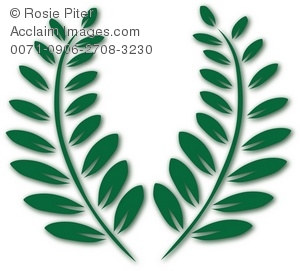 300x271 Two Green Fern Fronds Royalty Free Clip Art Picture