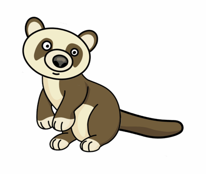 420x354 Ferret Clipart Cartoon