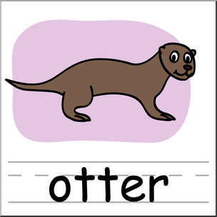 304x304 Clip Art Basic Words Otter Color Labeled I Abcteach