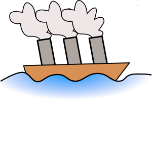 300x282 Steamer Boat Clip Art