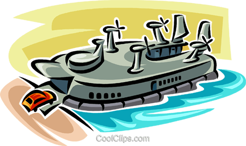 480x286 Hovercraft Ferry Royalty Free Vector Clip Art Illustration