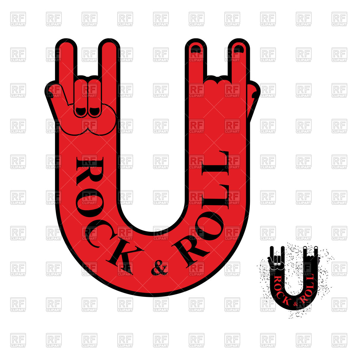 1200x1200 Rock And Roll Hand Sign, Rock Festival Logo Royalty Free Vector
