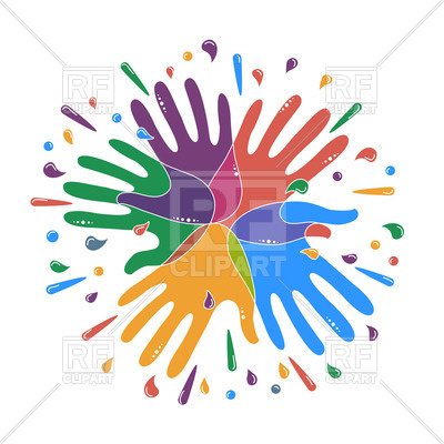 400x400 Colourful Handprints