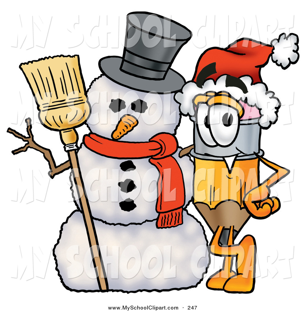 1024x1044 Cliprt Of Festive Pencil Mascot Cartoon Character