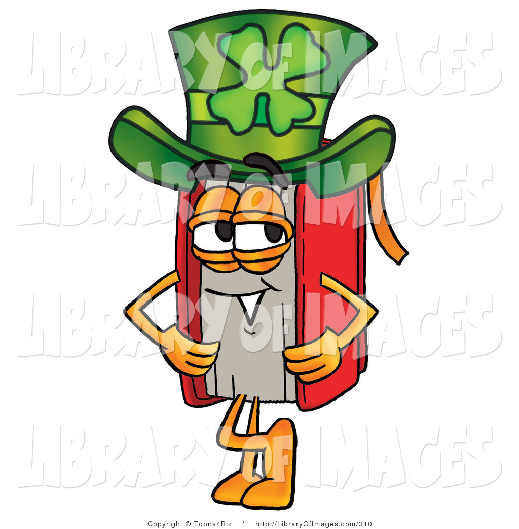 1024x1044 Cliprt Of Festive Red Book Mascot Cartoon Character Wearing