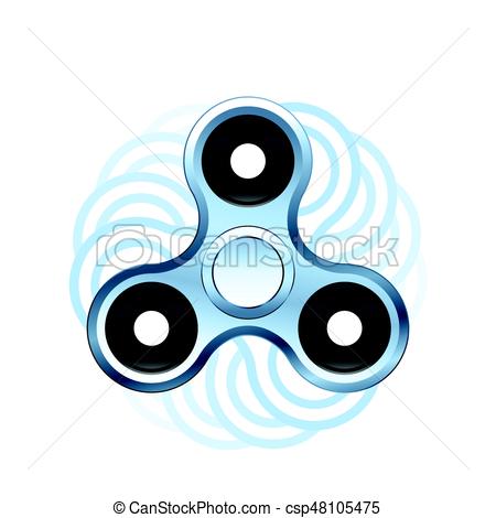 450x470 Fidget Spinner Icon Isolated On White Background. Realistic Vector