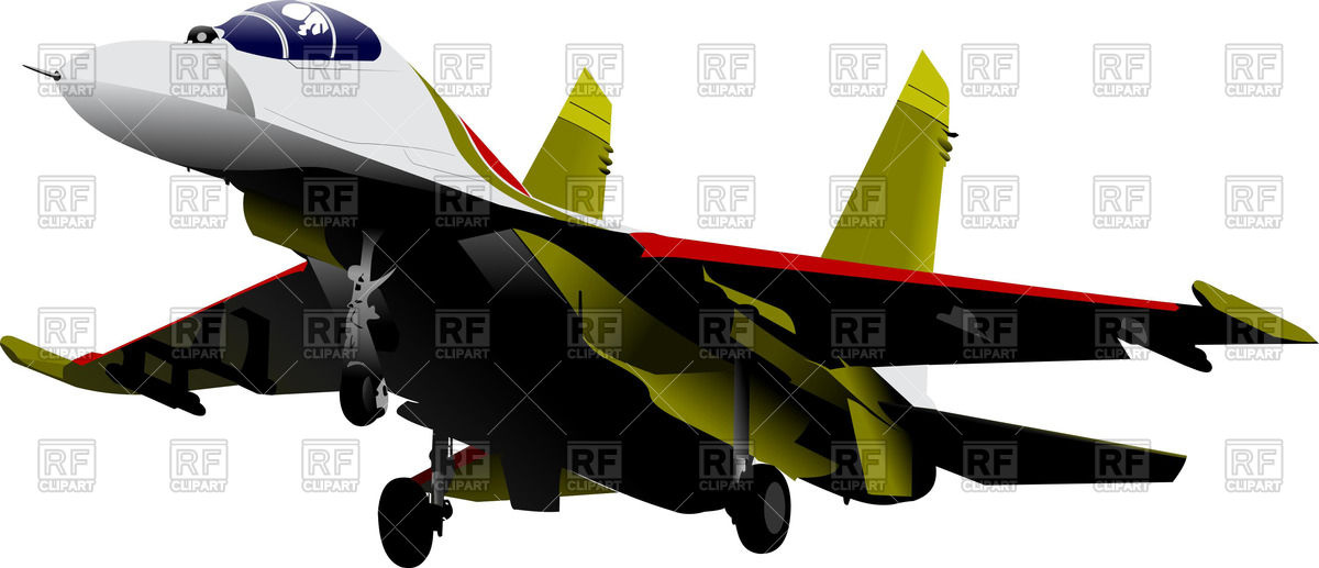 1200x517 Landing Jet Fighter Extends Landing Gear Royalty Free Vector Clip