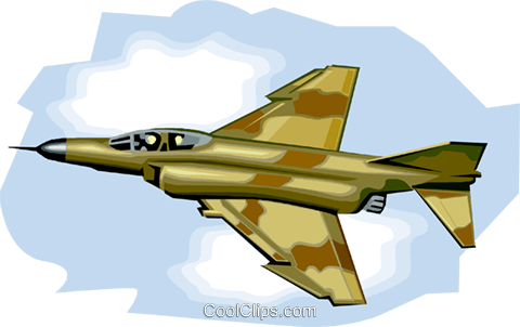 480x302 U.s. Fighter Jet, Phantom 2 Royalty Free Vector Clip Art