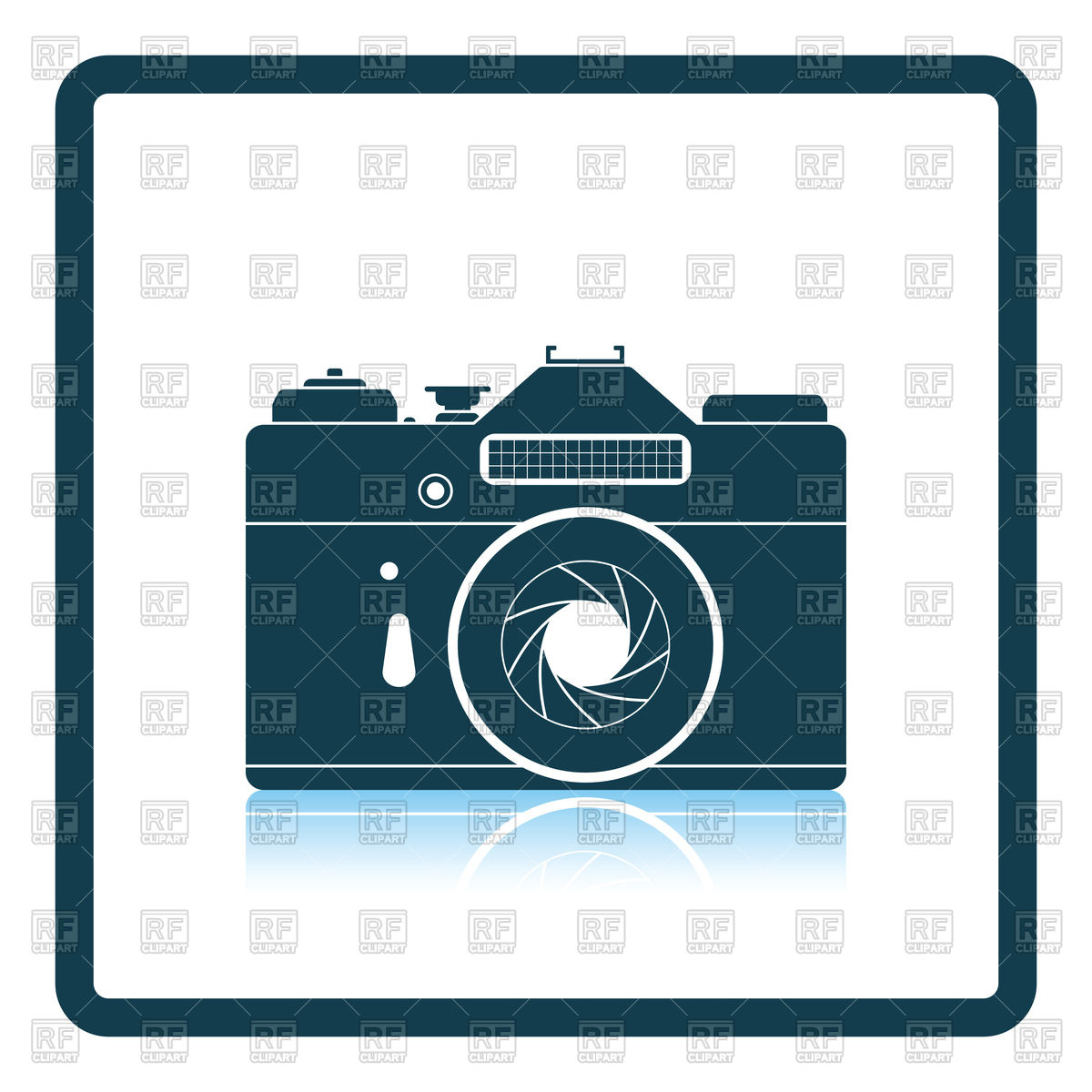1200x1200 Icon Of Retro Film Photo Camera Royalty Free Vector Clip Art Image