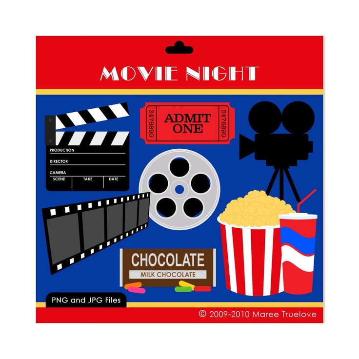 736x736 Movie Night Clipart