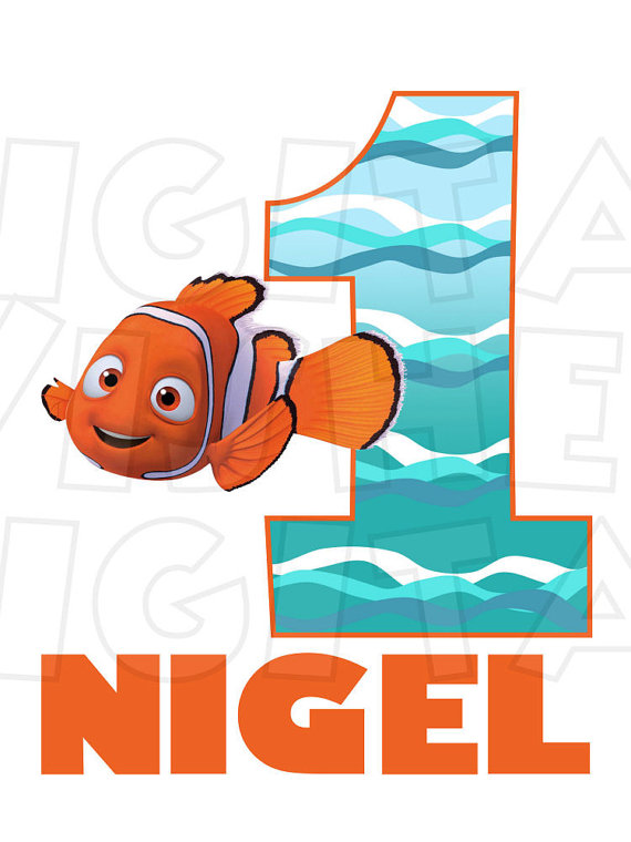 570x760 Finding Nemo Birthday Image Personalized Name Any Age Digital