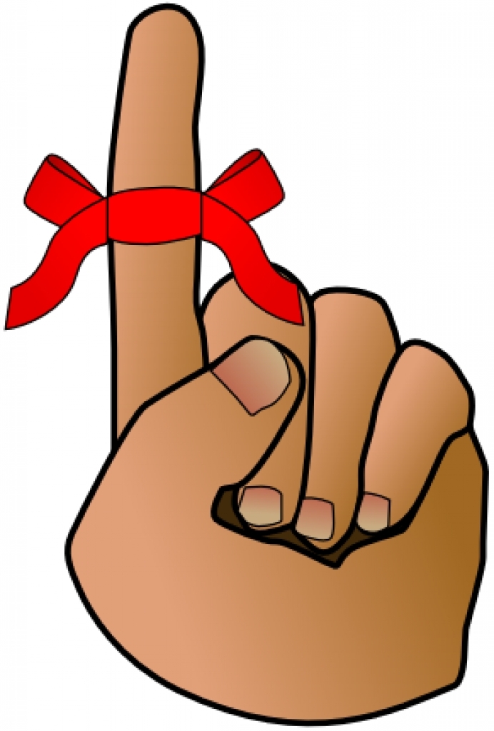 692x1024 Finger With String Clipart