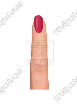 293x400 Woman Finger With Varnish On Nails Royalty Free Vector Clip Art