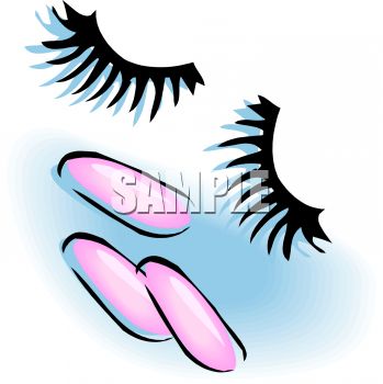 349x350 Royalty Free Clipart Image False Eyelashes And Fake Fingernails