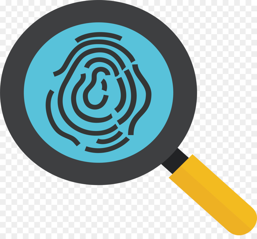 900x840 Fingerprint Magnifying Glass Icon