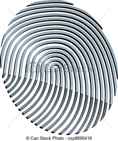 394x470 Vector 3d Abstract Fingerprint Eps Vectors