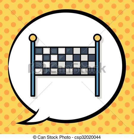 450x470 Finish Line Doodle Eps Vector