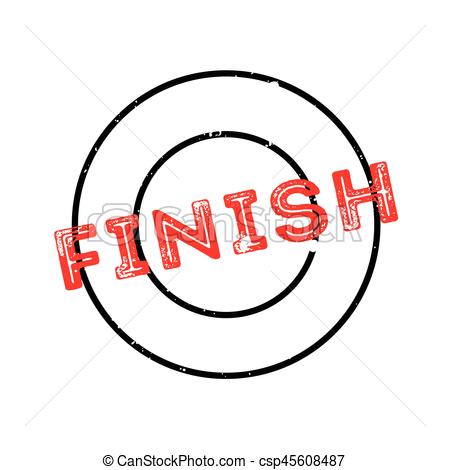 450x470 Finish Rubber Stamp. Grunge Design With Dust Scratches . Vector