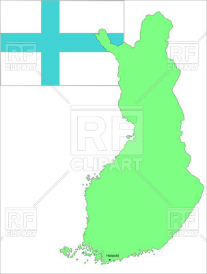 303x400 Flag And Map Of Finland Royalty Free Vector Clip Art Image