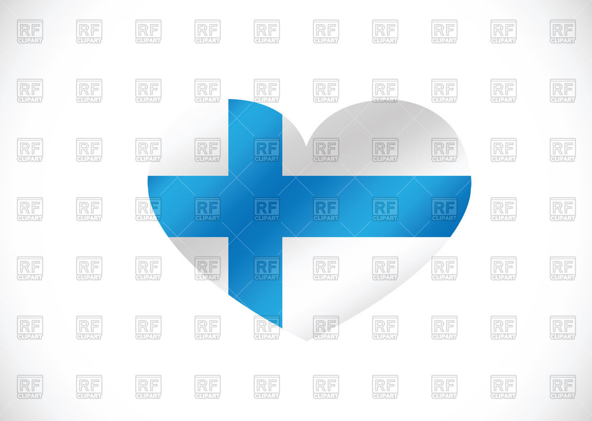 1200x853 Heart Shaped Finland Flag Royalty Free Vector Clip Art Image