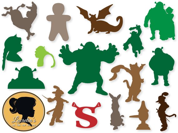 570x428 Shrek Silhouette Svg Shrek Fiona Svg Puss In Boots Clip