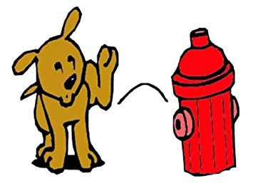 355x261 Doggie Fire Hydrant Scented Training Pee Dog Post Resin 10x4