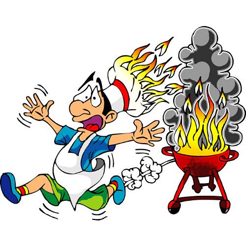 500x500 Bbq Cartoon Funny Barbecue Clipart Labor Day Weekend Free
