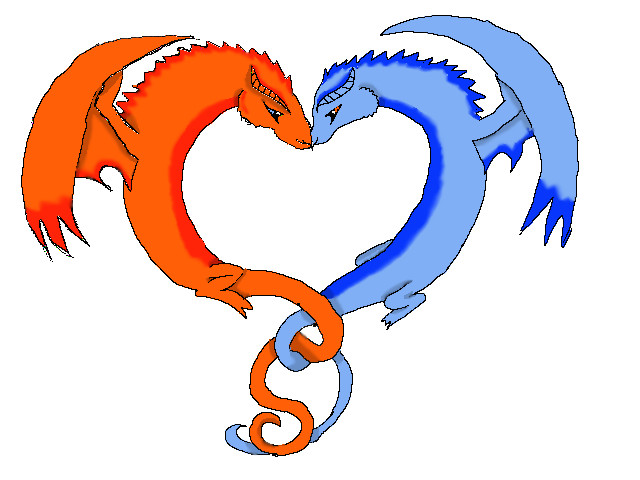 640x480 Twin Dragons Fire And Ice By Xxdgray Manxx