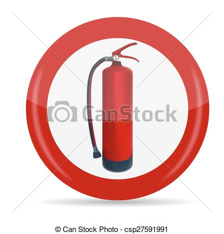 450x470 Fire Extinguisher Sign Vector Illustration. Isolated. Eps10 Eps