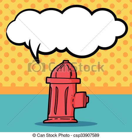450x470 Fire Hydrant Color Doodle Vector