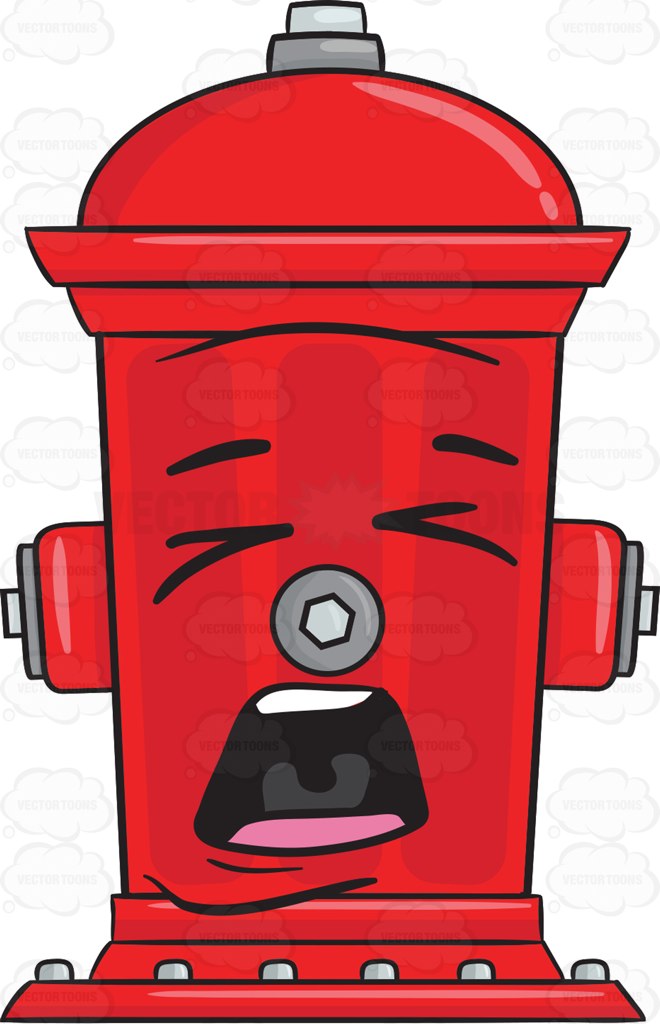 660x1024 Screaming Fire Hydrant Emoji Cartoon Clipart Vector Toons