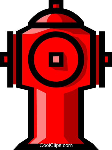 358x480 Symbol Of A Fire Hydrant Royalty Free Vector Clip Art Illustration