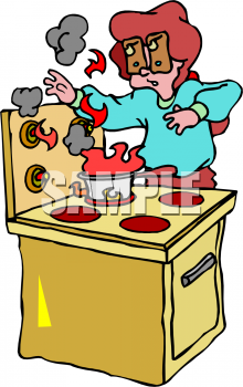 220x350 Kitchen Fire Clipart