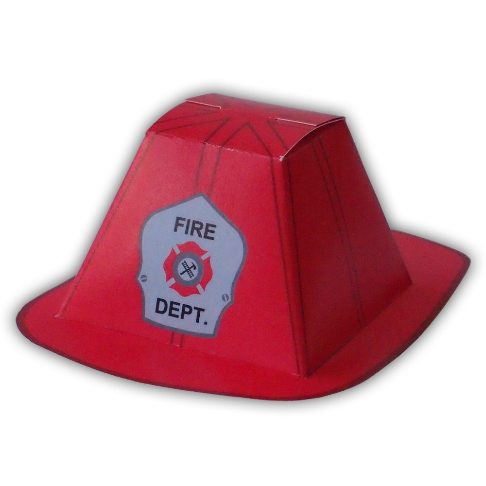 1000x1000 Firefighter Helmet Pdf Gift Box Favor Party Printable