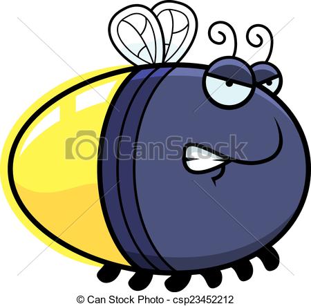 450x443 Angry Cartoon Firefly. A Cartoon Illustration Of A Firefly