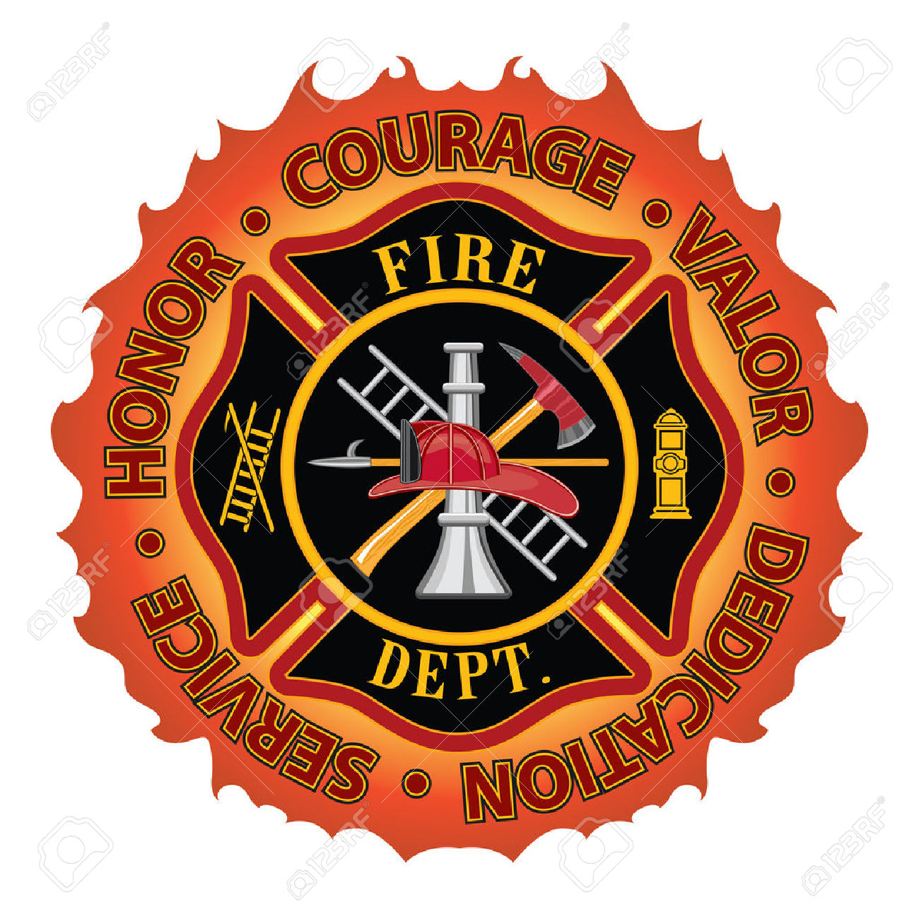 1300x1300 Fireman Santa Clipart