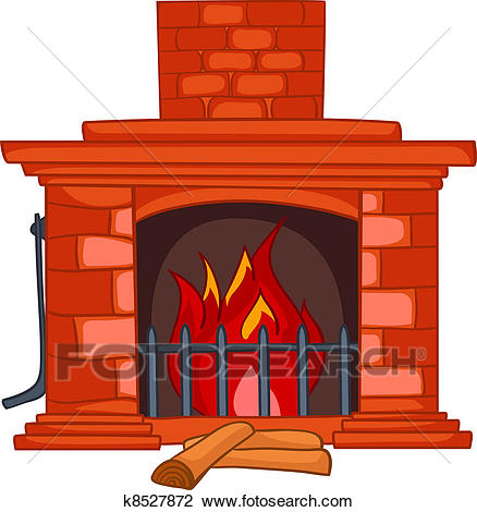 438x470 Fireplace Clipart Clipart Of Cartoon Home Fireplace K8527872