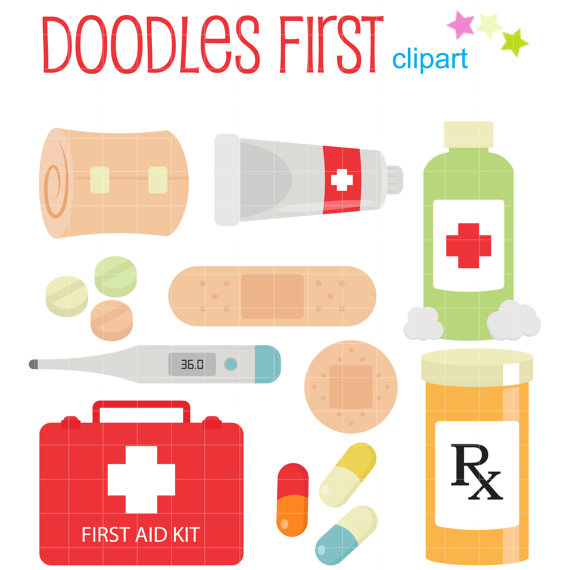 570x570 First Aid Kit Digital Clip Art For Scrapbooking Card Making