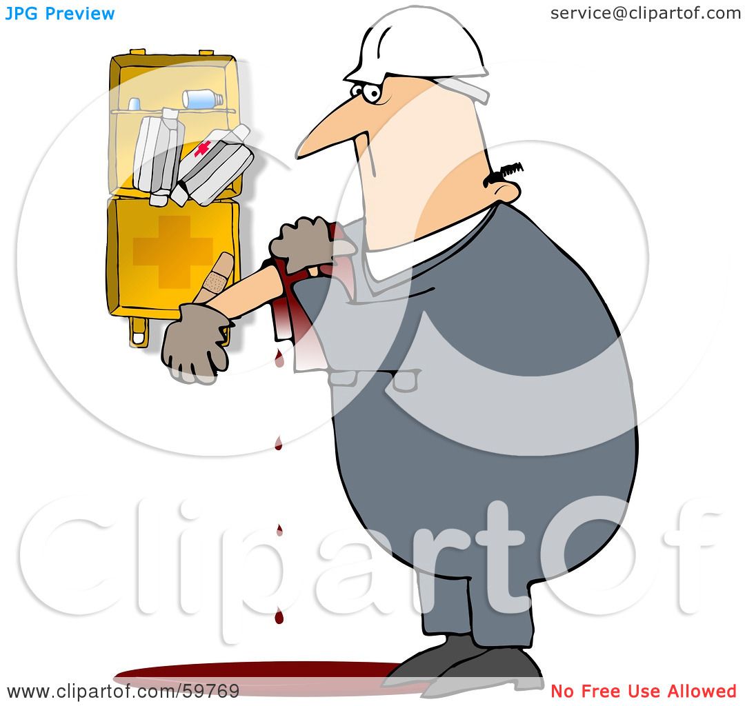 1080x1024 Royalty Free (Rf) Clipart Illustration Of An Injured Worker