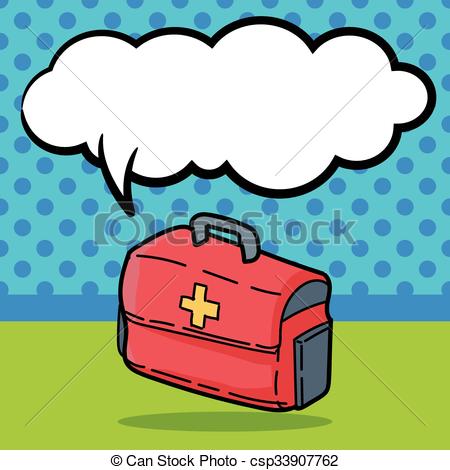 450x470 First Aid Kit Doodle Clip Art Vector
