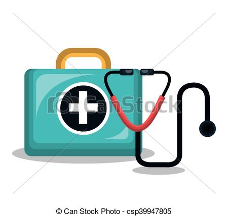 450x428 First Aid Kit Stethoscope Isolated Vector Illustration Eps
